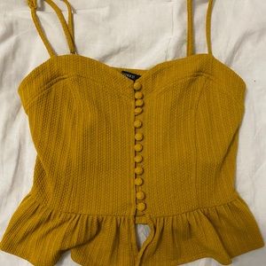 mustard flowy tank SOLD